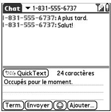 TREO 650 - Conversations via l'application Messagerie - 1