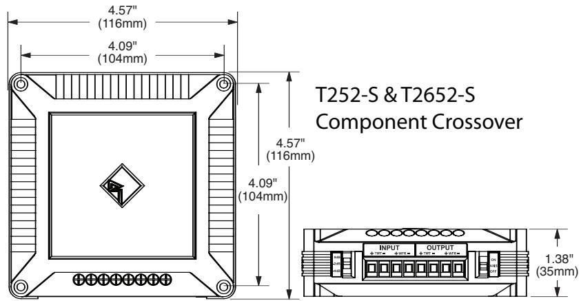 AUDIO DESIGN T252-S - T252-S &amp; T2652-S Bi-Amp Cosover Wiring - 12