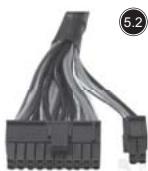 SILVERSTONE STRIDER ESSENTIAL ST50F-ES 80PLUS - Connecteur de puissance d'EPS de carte principale 24-broche. - 1