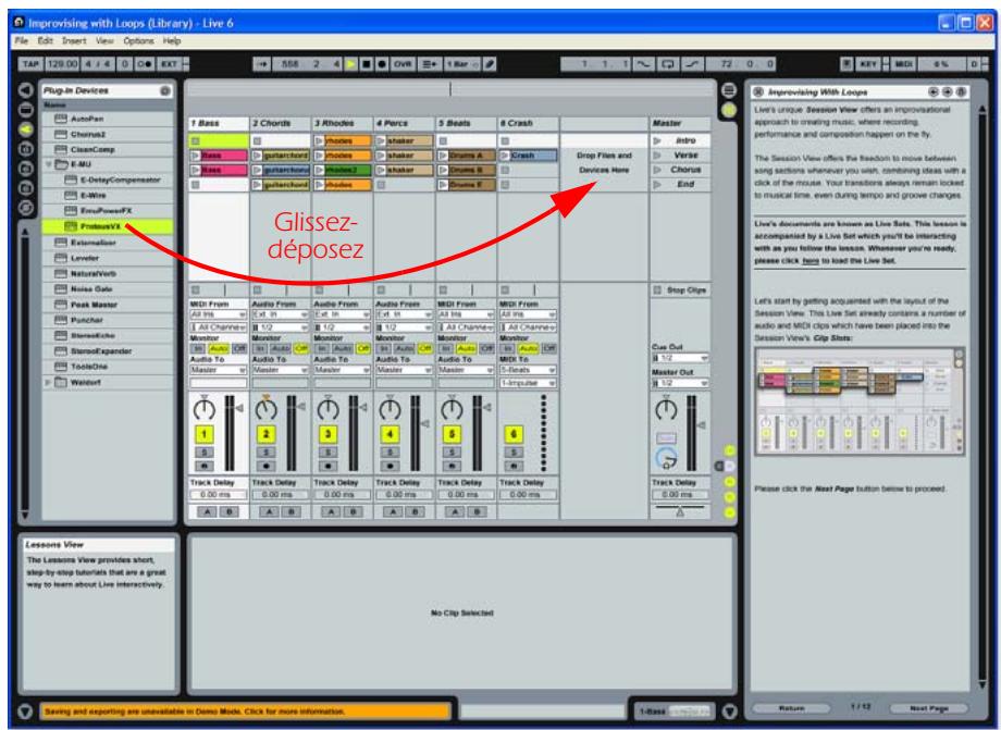 E-MU 1616 PCIE - - Utilisation de Proteus VX dans Ableton Live (seulement pour Windows) - 2
