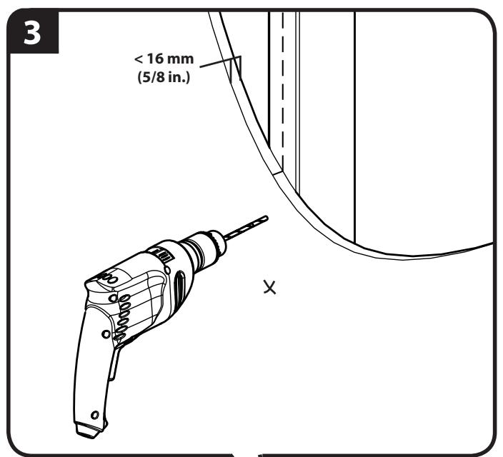 SANUS ELM701 - Attach Wall Plate [02] and Anti-tip Strap [01] to Wood Stud Wall - 4