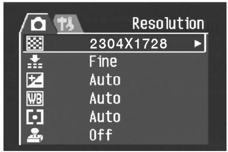 DAITSU DF-310Z - Réglage de la résolution et de la qualité des images - 2