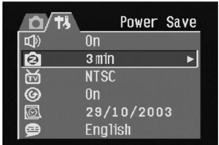 DAITSU DF-310Z - Réglage de la fonction d'économie d'énergie - 1