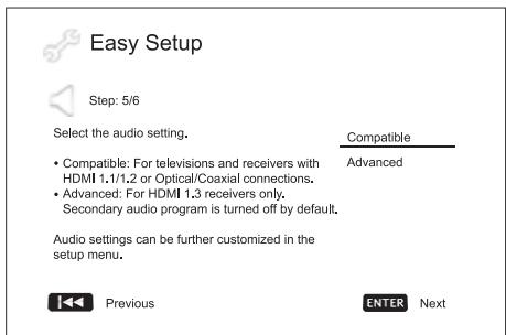 CAMBRIDGE AZUR 650BD - Selectionner les paramètres audio - 1