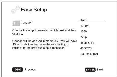 CAMBRIDGE AZUR 650BD - Selectionner une résolution de sortie optimale - 1