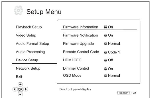 CAMBRIDGE AZUR 650BD - Configuration de l'appareil - 1
