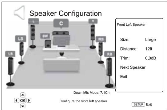 CAMBRIDGE AZUR 650BD - Configuration des enceintes - 1