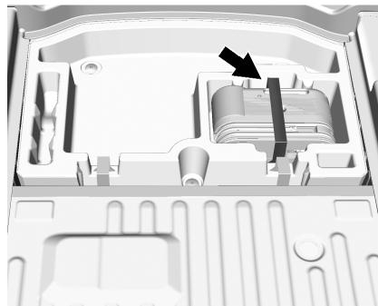 CADILLAC ATS 2013 - Entreposage du   necessaire de   compresseur et d'enduit   d'étanchéité pour pneu - 1
