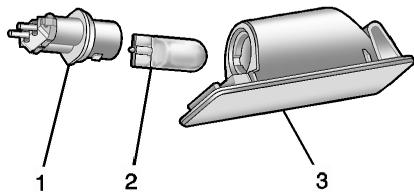 CADILLAC ATS 2013 - Feu de la plaque d'immatriculation - 2