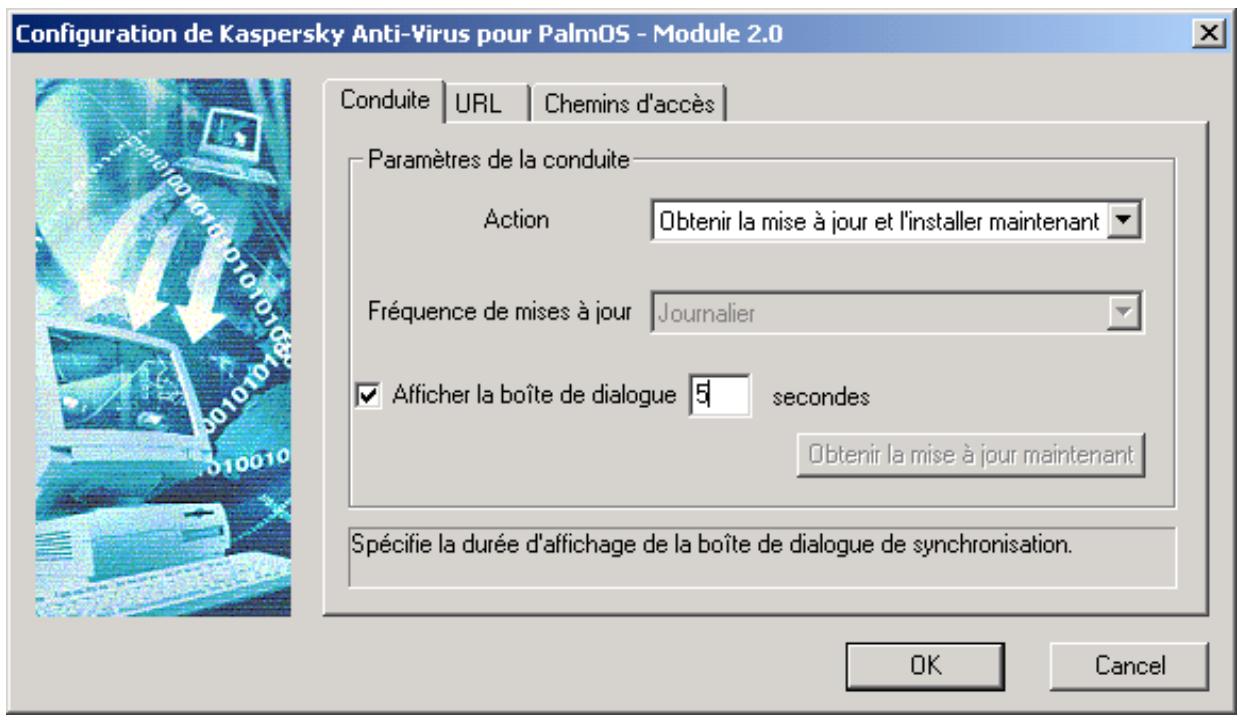 KAPERSKY ANTI-VIRUS - L'onglet Conduite - 1