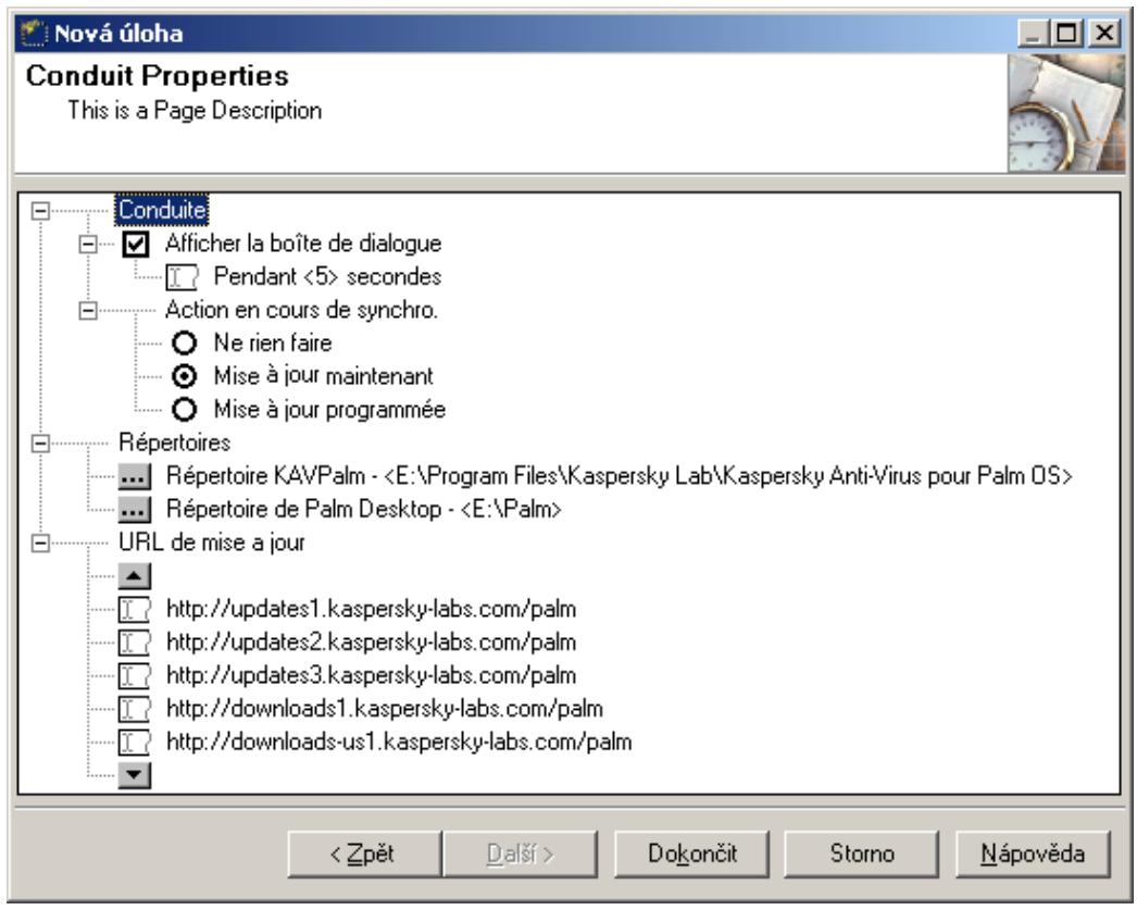 KAPERSKY ANTI-VIRUS - Configuration des propriétés de la conduite - 1
