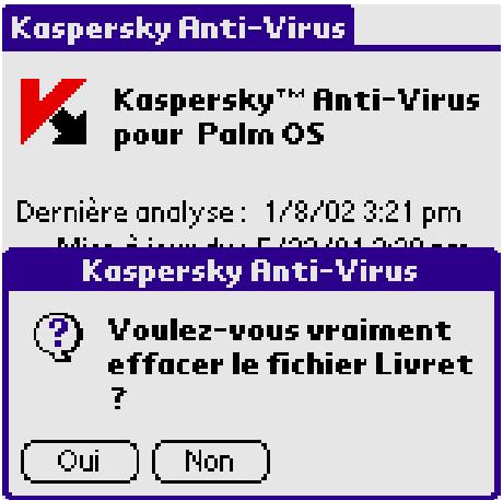 KAPERSKY ANTI-VIRUS - Effacement du livre - 1