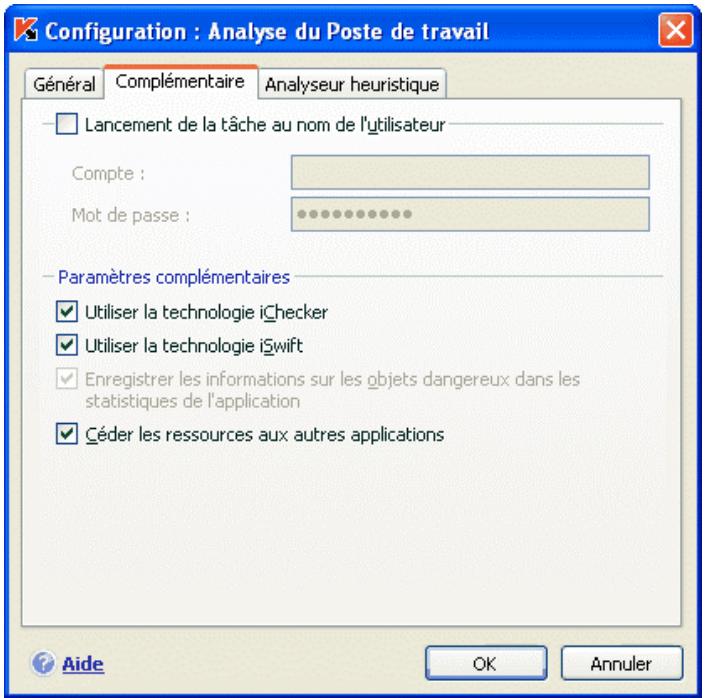 KAPERSKY INTERNET SECURITY 7.0 - Paramètres complémentaires pour la recherche de virus - 2