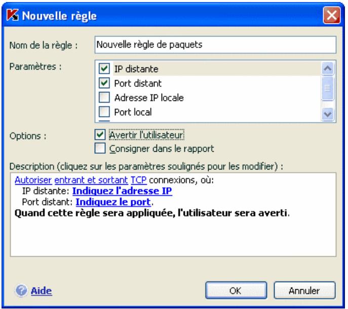 KAPERSKY INTERNET SECURITY 7.0 - Configuration affinée des règles pour les applications et les paquets - 1