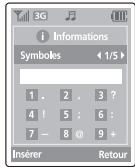 PANTECH U4000 - Utilisation du mode Symboles - 1