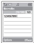 PANTECH U4000 - Utilisation du mode 123 - 1