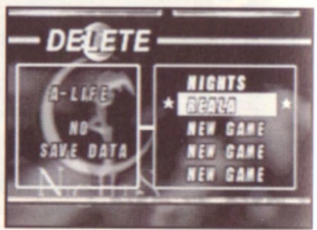 GAMES SEGA SATURN NIGHTS INTO DREAMS - Effacement d'une aventure - 1