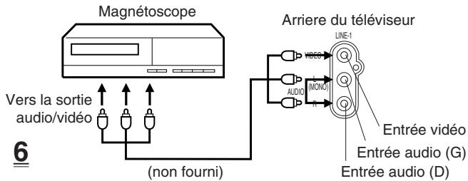 DISNEY DT1350-P - Pour raccorder le téléviseur à un magnétoscope - 1