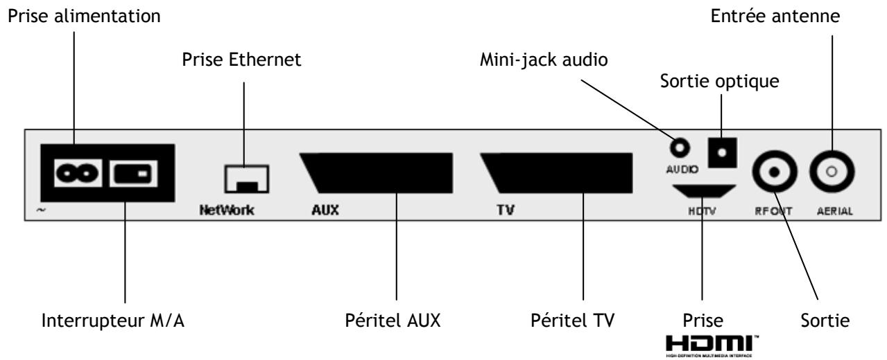 ERENIS DECODEUR NUMERIQUE 7640 - CONNECTIQUE ARRIERE : - 1