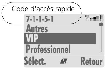 HUGHES 7101 - Navigation dans le menu à l'aide des codes d'accès rapide - 1