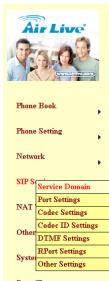 AIRLIVE VOIP-120A - Puθμίσεις SIP κωδικοποίησης (Codec setting) - 1
