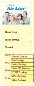 AIRLIVE VOIP-120A - SIP setting-Codec setting - 1