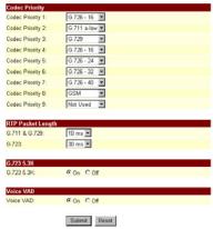 AIRLIVE VOIP-120A - Codec Settings - 1