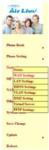 AIRLIVE VOIP-120A - Hálozat: WAN és LAN beállítások - 1