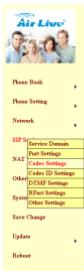 AIRLIVE VOIP-120A - Nastavenie kodeku SIP - 1