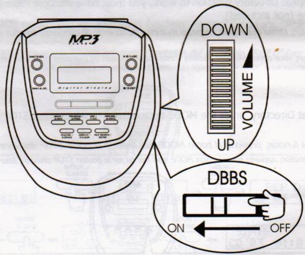 GPX PORTABLE CD MP3 PLAYER - Bouton DBBS - 1