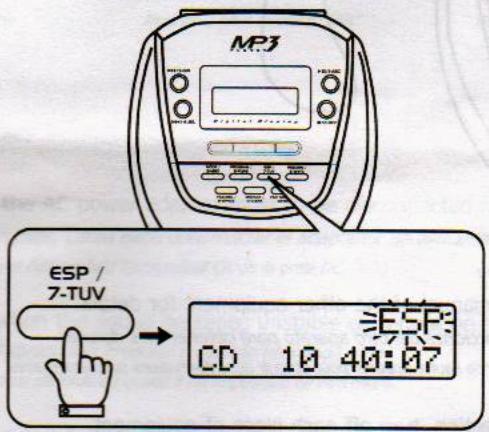 GPX PORTABLE CD MP3 PLAYER - Bouton DBBS - 2