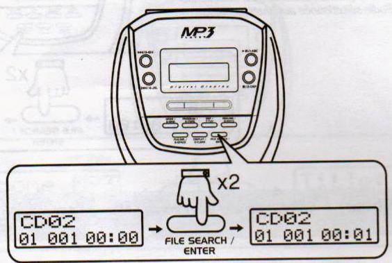 GPX PORTABLE CD MP3 PLAYER - Selection rapide d'un album - 11
