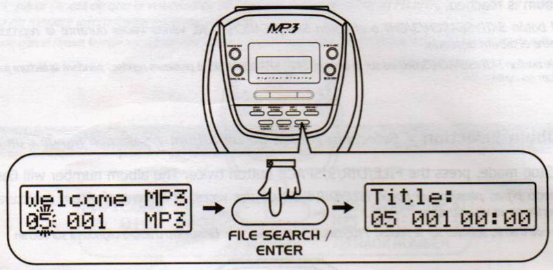 GPX PORTABLE CD MP3 PLAYER - Selection rapide d'un album - 3