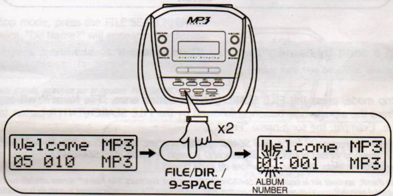 GPX PORTABLE CD MP3 PLAYER - Selection rapide d'un album - 1