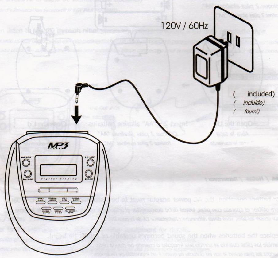 GPX PORTABLE CD MP3 PLAYER - Notes / notas / remarques : - 1
