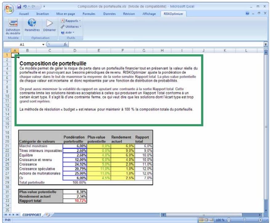 PALISADE RISKOPTIMIZER 5.5 - Composition de portefeuille - 1