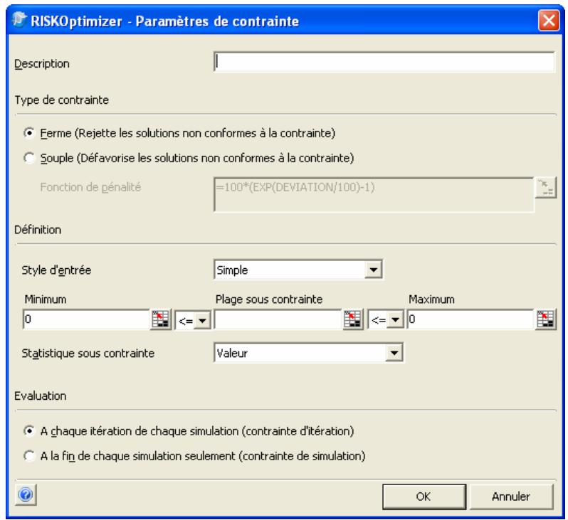 PALISADE RISKOPTIMIZER 5.5 - Contraintes - 2