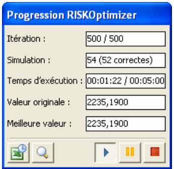 PALISADE RISKOPTIMIZER 5.5 - Démarre une optimisation. - 1