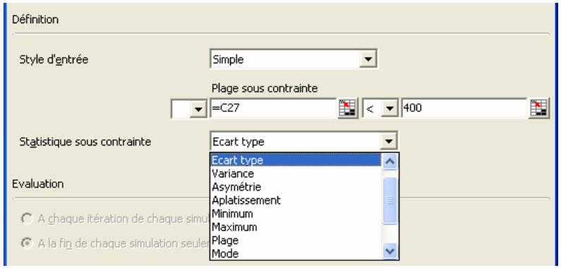 PALISADE RISKOPTIMIZER 5.5 - Contraintes de simulation - 1