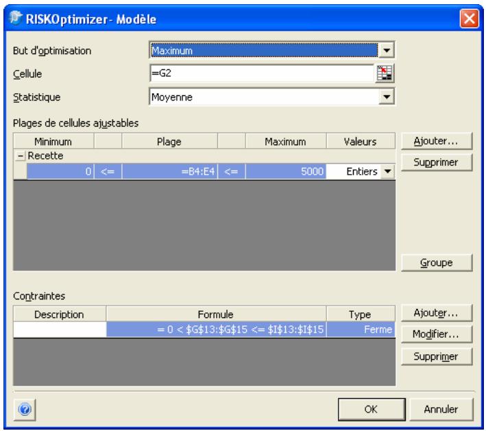 PALISADE RISKOPTIMIZER 5.5 - Contraintes plages - 1