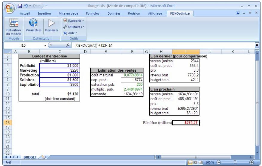 PALISADE RISKOPTIMIZER 5.5 - Allocation budgêtaire - 1