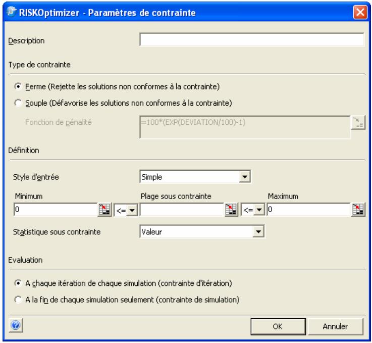 PALISADE RISKOPTIMIZER 5.5 - Contraintes fermes - personalisées - 1