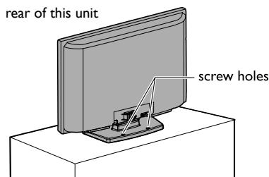 MAGNAVOX 19MF330B - Fixing the Unit on Your Furniture - 1
