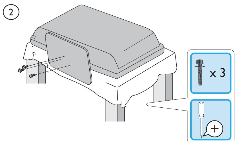 MAGNAVOX 19MF330B - Mount base onto TV - 2
