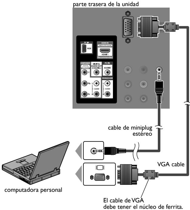 MAGNAVOX 19MF330B - Conexión de PC - 1