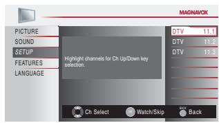 MAGNAVOX 19MF339B - Channel List - 7