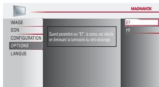 MAGNAVOX 19MF339B - Utilisez [Curseur / ] pour sélectionner le mode désiré, puis appuyez sur [OK]. - 2