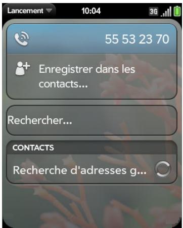 PALM PALM PIXI PLUS - Passage d'appels à l'aide du clavier - 1