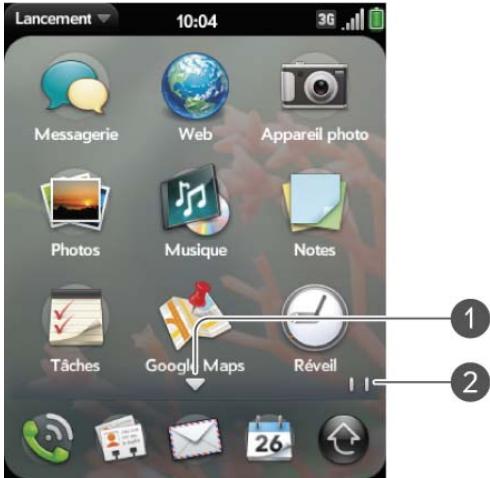 PALM PALM PIXI PLUS - Ouverture d'applications à partir de l'écran de lancement - 2