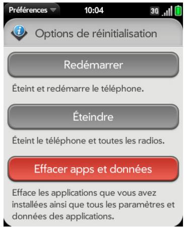 PALM PALM PIXI PLUS - Effacement des données et réinitialisation de votre téléphone - 1